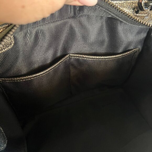 Coach Crosby Bronze Gold Pebbled Leather Purse Handbag Crossbody Strap Authentic - Picture 15 of 15